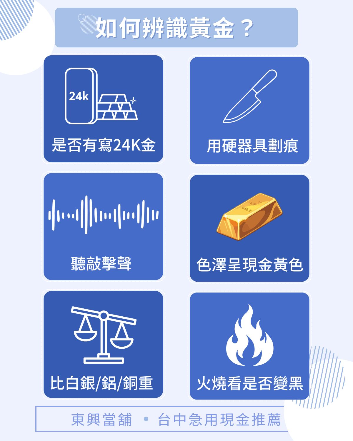 如何辨識黃金？