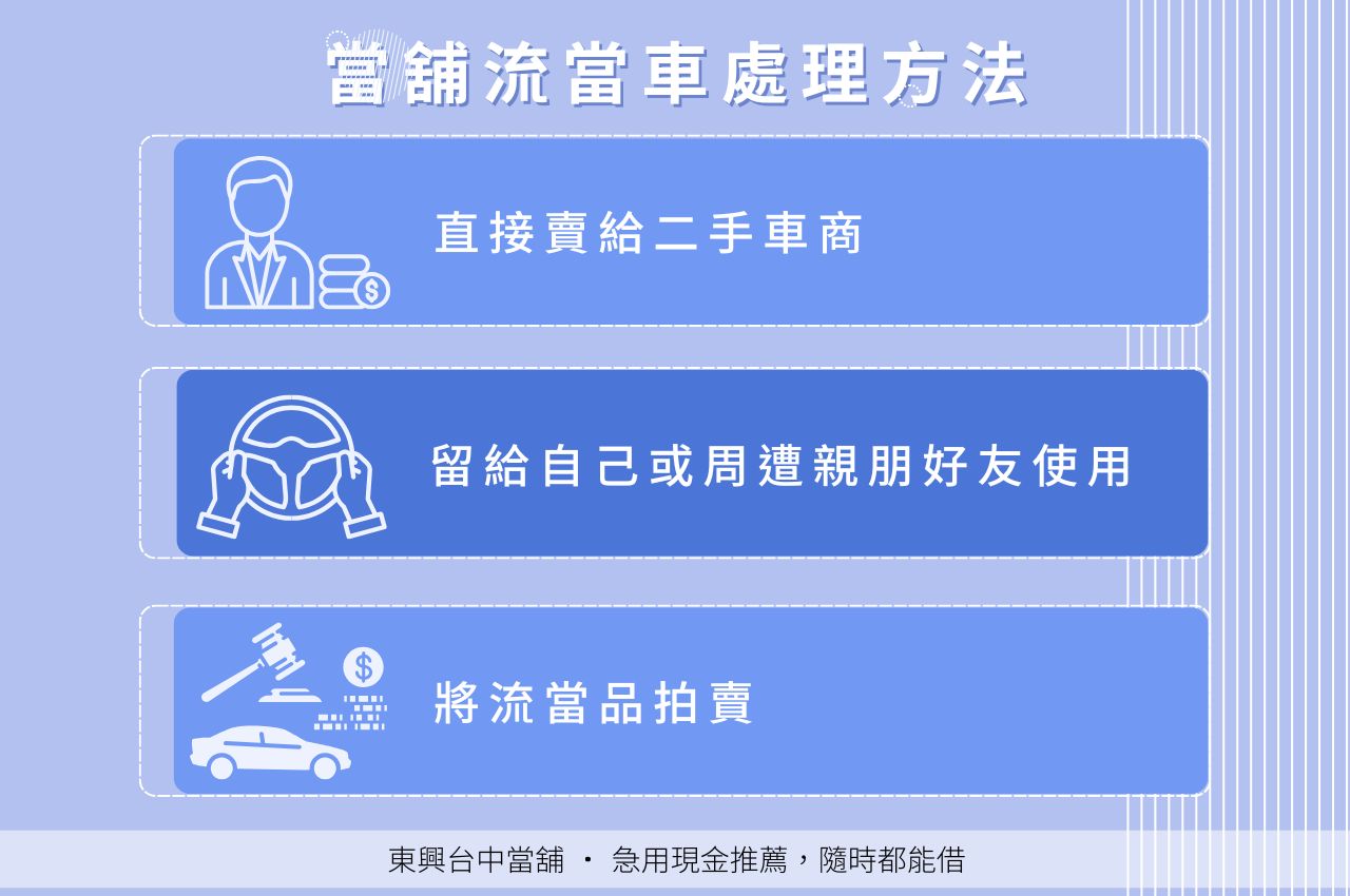 當舖流當車三種常見處理方法