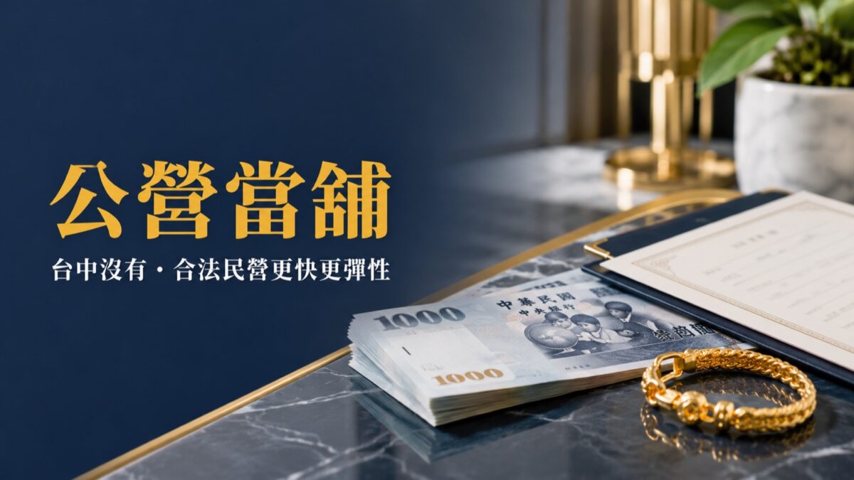公營當舖,台中沒有、合法民營當舖更快更彈性｜東興台中當舖