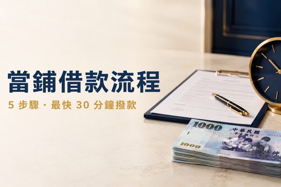當鋪借款流程5步驟,最快30分鐘撥款｜東興台中當舖